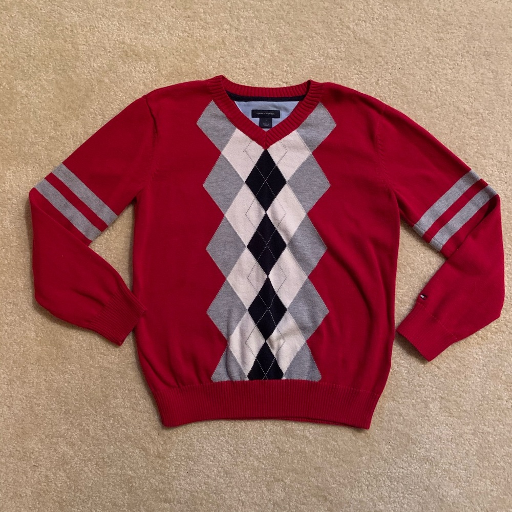 Tommy Hilfiger Christmas Sweater Argyle Boys 7